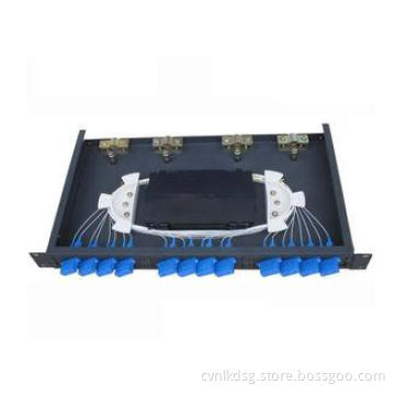 Rack mounted Fiber Optic Terminal Box with SC Adapters / Pi